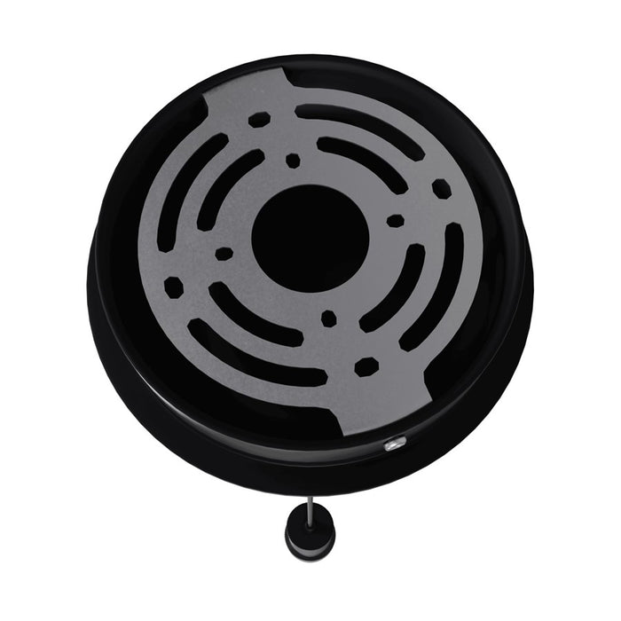 Avenue Lighting Cicada 1Lt 15" Pendant, Black With Knurled Black