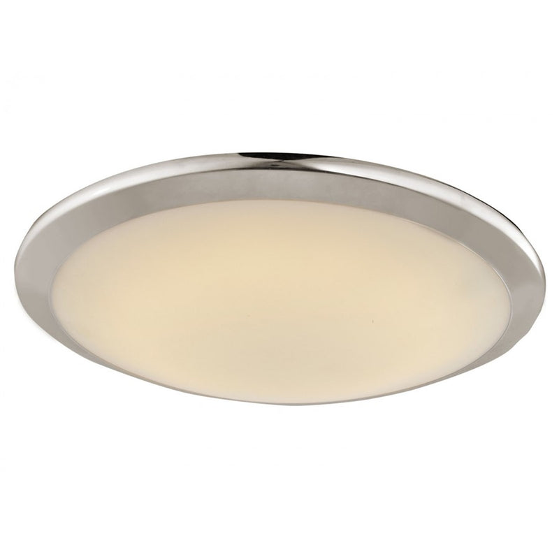 Avenue Lighting Cermack St. 12in 1-Light Flush Mount | Modern Brushed Nickel Steel and Glass | Hallway & Bedroom | 12 x 12 x 4 in | Model HF1101-BN