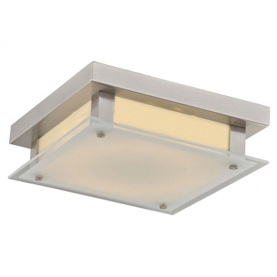 Avenue Lighting Cermack St. LED 10" Square Flush/Sconce, Nickel - HF1103-BN