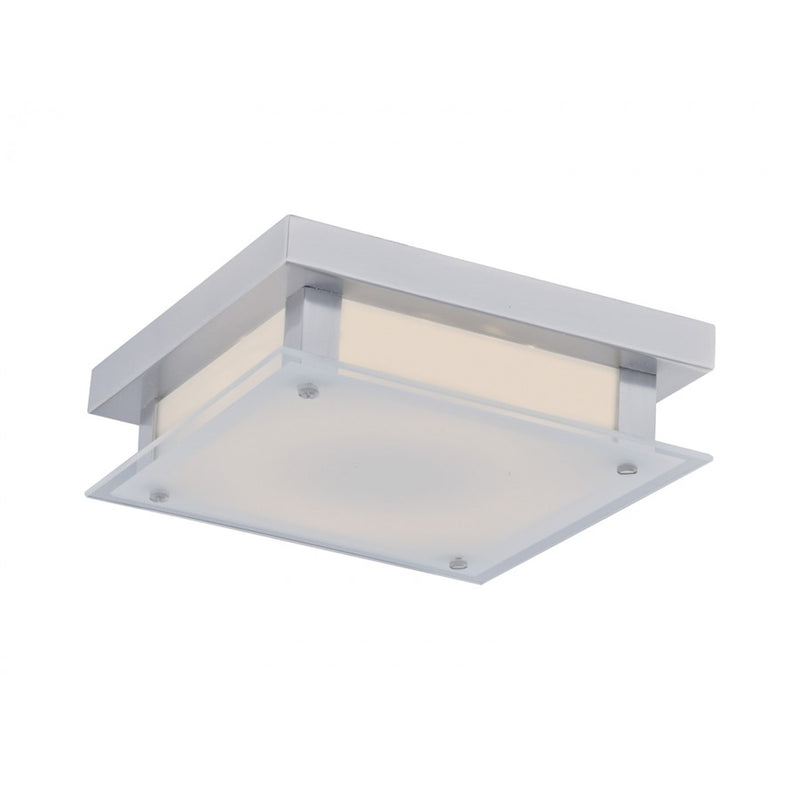 Avenue Lighting Cermack St. 12in 1-Light Flush Mount | Modern Polished Chrome and Glass | Hallway & Bathroom Ceiling Light | Model HF1104-CH