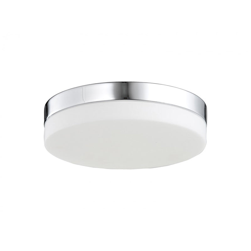 Avenue Lighting Cermack St. 9in 1-Light Flush Mount | Polished Chrome and Glass | Kitchen & Hallway | 9 x 9 x 3 in | Model HF1106-CH