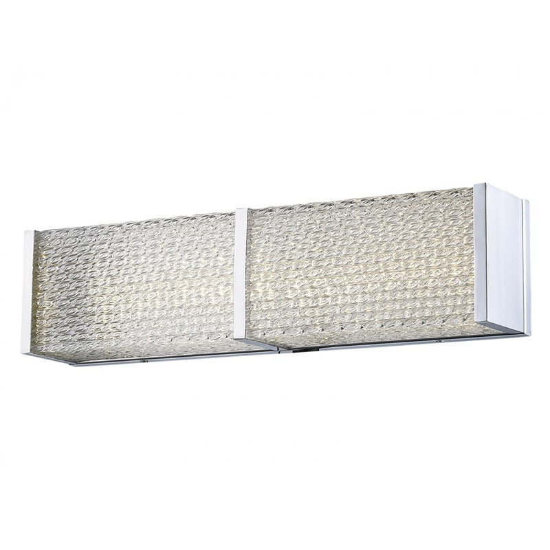 Avenue Cermack St. 18in 15W LED Vanity Light | Polished Chrome Steel and Glass | Bathroom Vanity | 18 x 5 x 4 in | Model HF1120-CH