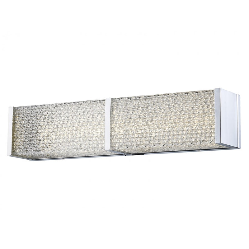 Avenue Lighting Cermack St. 24in 1-Light LED Bath Bar | Modern Polished Chrome and Glass | Bathroom Vanity | 24 x 5 x 4 in | Model HF1121-CH