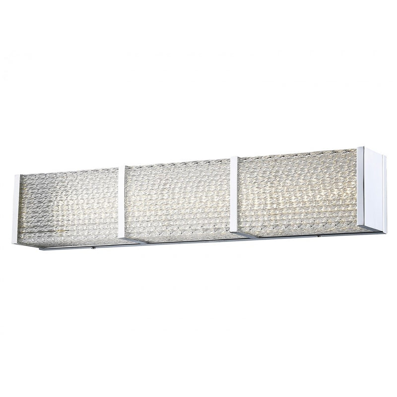 Avenue Lighting Cermack St. 32in 1-Light LED Bath Bar | Modern Polished Chrome and Glass | Bathroom Vanity | 32 x 5 x 4 in | Model HF1122-CH