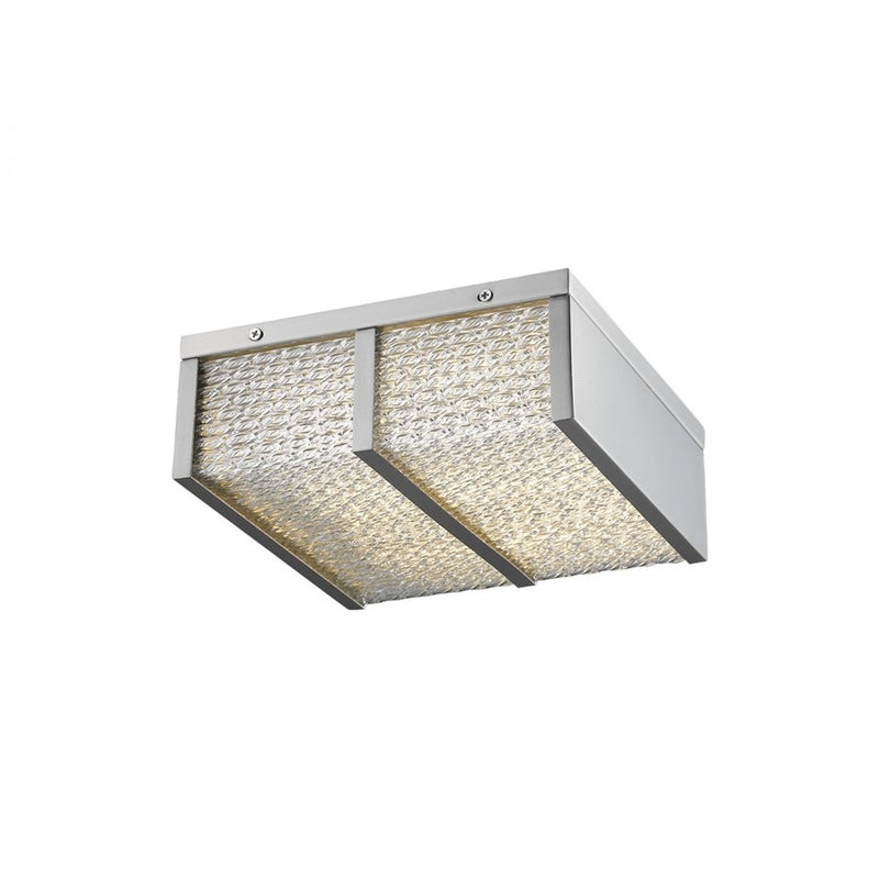 Avenue Lighting Cermack St. 10in 1-Light LED Flush Mount | Brushed Nickel Steel and Glass | Hallway & Bedroom Ceiling Light | Model HF1123-BN