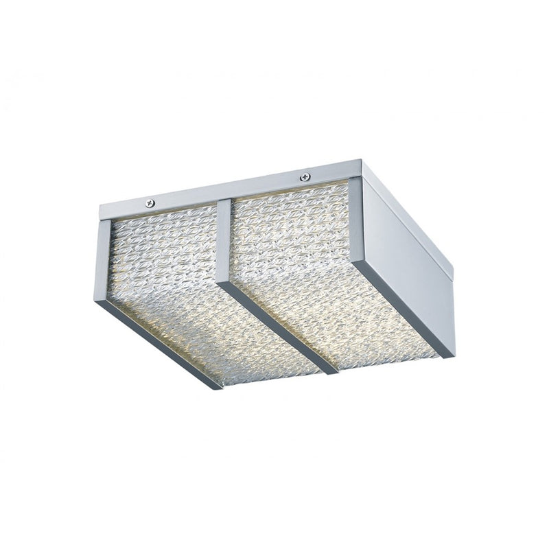 Avenue Lighting Cermack St. 12in 1-Light LED Flush Mount | Polished Chrome Steel and Glass | Hallway & Bedroom Ceiling Light | Model HF1124-CH