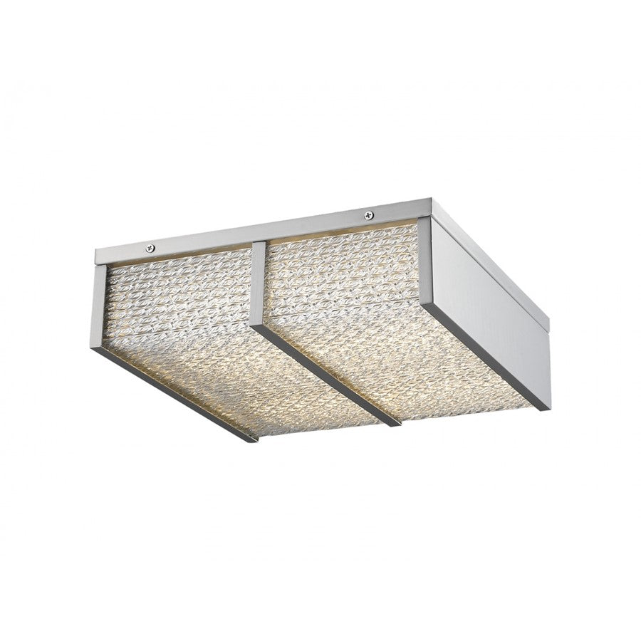 Avenue Lighting Cermack St. LED 17" 40W Square Flush/Sconce, Nickel - HF1125-BN