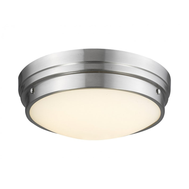Avenue Lighting Cermack St. LED 13" Round Flush Mount/Sconce, Nickel