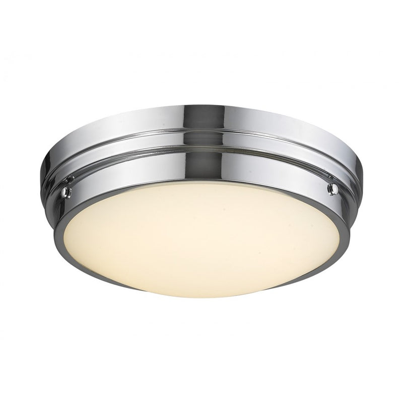 Avenue Lighting Cermack St. LED 13" Round Flush Mount/Sconce, Chrome