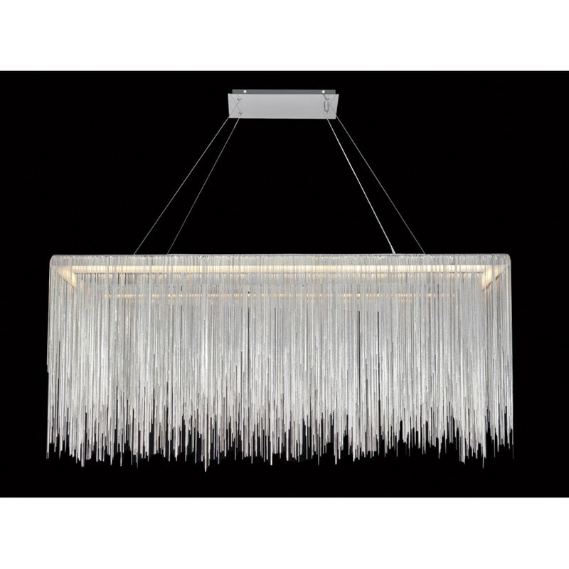 Avenue Lighting Fountain Ave. LED 20" Rectangle Chandelier, Chrome