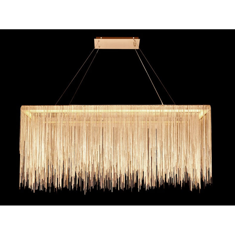 Avenue Lighting Fountain Ave. LED 20" Rectangle Chandelier, Gold