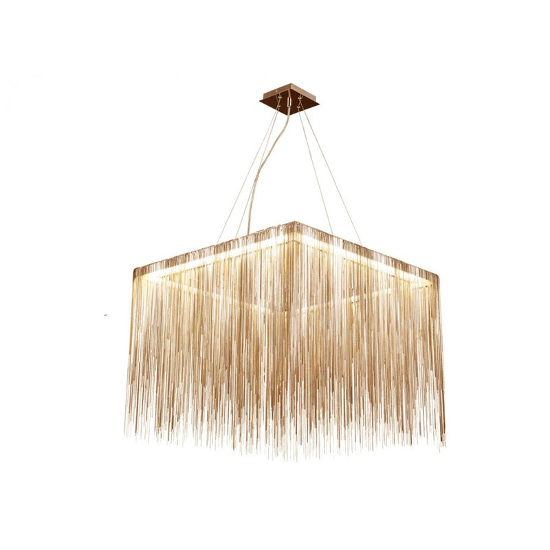Avenue Lighting Fountain Ave. LED 20" Square Chandelier, Gold