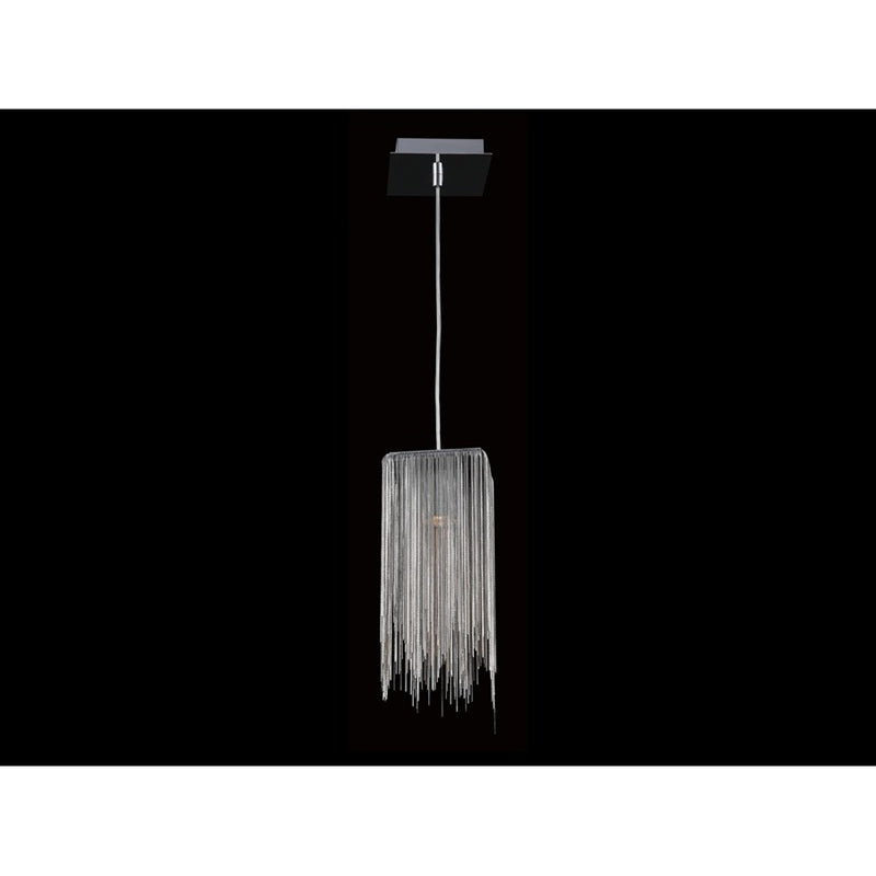 Avenue Lighting Fountain Ave. 1 Light 13" Square Pendant, Chrome