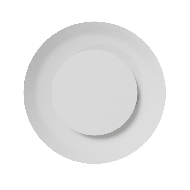 Avenue Lighting Parker 11in 1-Light Round Wall Sconce | Modern White Metal/Plaster | Bedroom & Hallway Accent | 11 x 11 in | Model HF1373-WHT