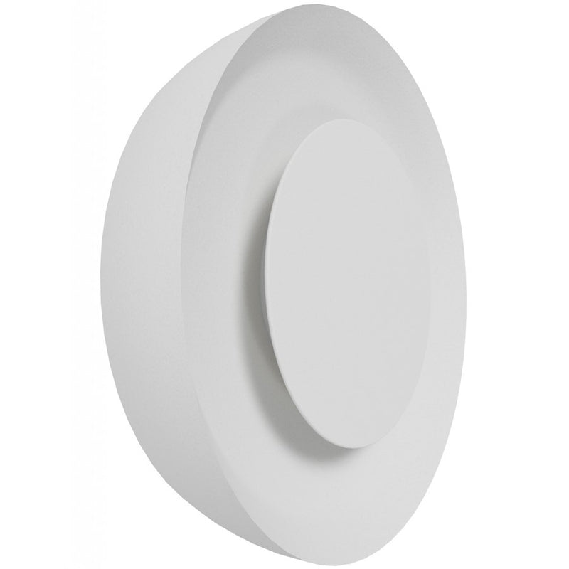 Avenue Lighting Parker 11in 1-Light Round Wall Sconce | Modern White Metal/Plaster | Bedroom & Hallway Accent | 11 x 11 in | Model HF1373-WHT