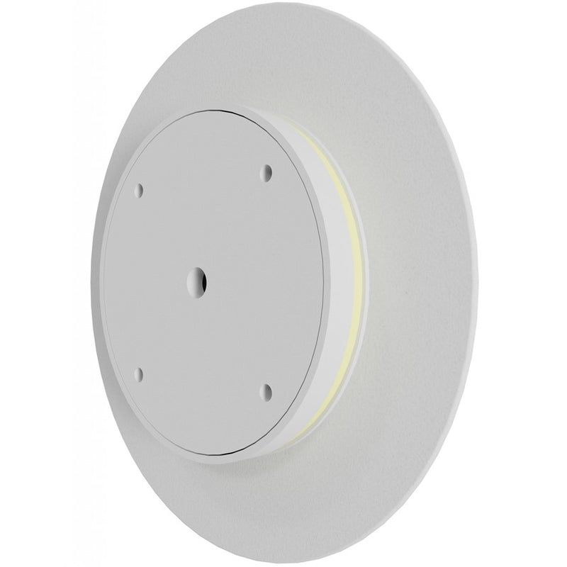 Avenue Lighting Parker 15in 1-Light Round Wall Sconce | Modern White Metal/Plaster | Bedroom & Hallway Accent | 15 x 15 in | Model HF1376-WHT