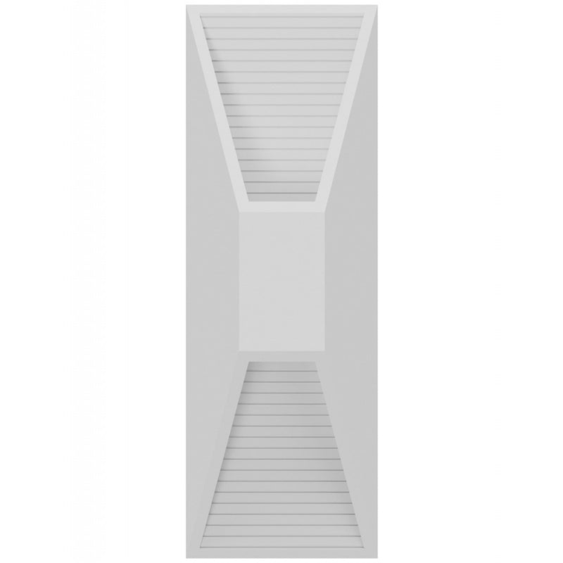 Avenue Lighting Parker 2-Light 18in Wall Sconce | Modern White Metal/Plaster | Bedroom & Hallway Accent Light | 7 x 18 in | Model HF1377-WHT