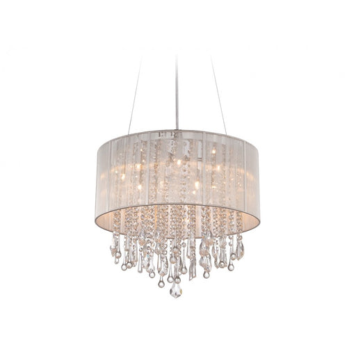 Avenue Beverly Dr. 12Lt 20" Chandelier/Flush, Silver Silk - HF1500-SLV