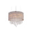 Avenue Beverly Dr. 12Lt 20" Chandelier/Flush, Taupe Silk - HF1500-TP