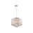 Avenue Riverside Dr. 4Lt 15" Chandelier/Flush, Silver Organza Silk - HF1504-SLV