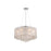 Avenue Riverside Dr. 6Lt 15" Chandelier/Flush, Silver Organza Silk - HF1505-SLV