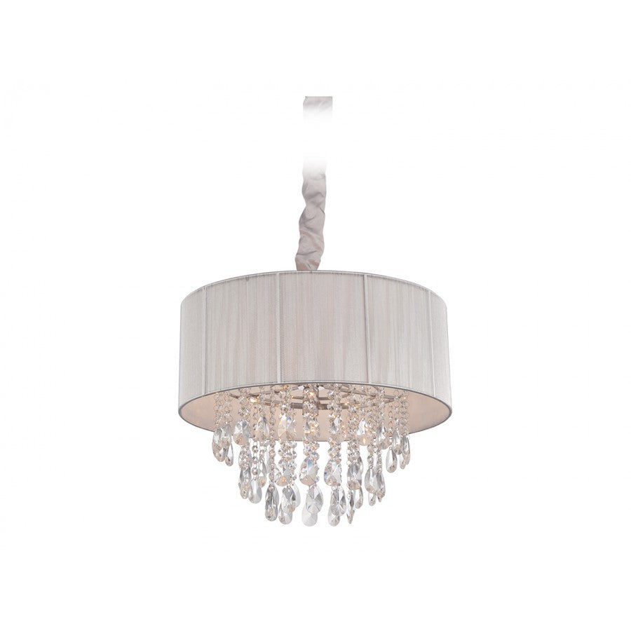 Avenue Lighting Vineland Ave. 5Lt 17" Chandelier, Silver Silk - HF1506-SLV
