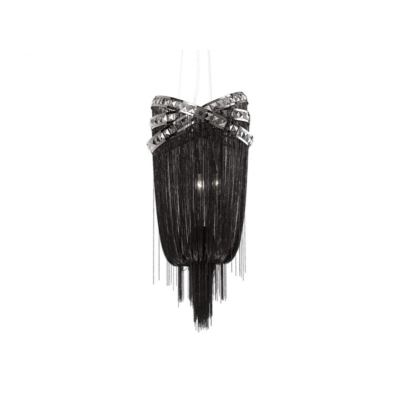 Avenue Wilshire Blvd. 4Lt 36" Sconce, Black Chrome/Smoke - HF1608-BLK