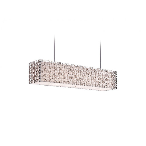 Avenue Lighting Ventura Blvd. 6Lt 12" Chandelier, Nickel/Ivory Shade - HF1701-PN