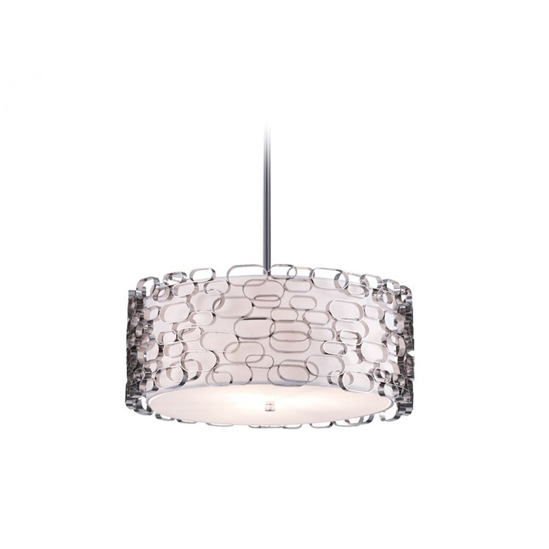 Avenue Lighting Ventura Blvd. 4Lt 9" Chandelier, Nickel/Ivory Shade - HF1702-PN