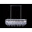 Avenue Hollywood Blvd. 6Lt 39" Chandelier, Nickel/Clear Tear Drops - HF1807-PN