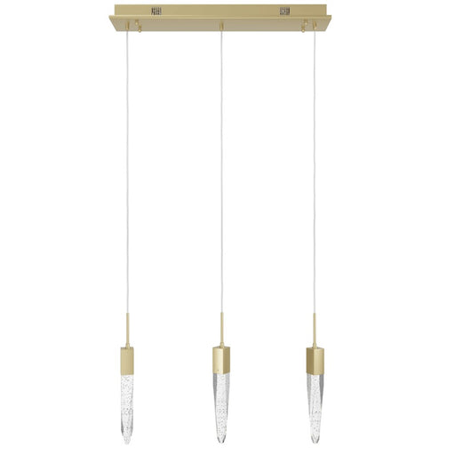 Avenue Lighting Aspen 3Lt 130" Pendant, Brass/Bubbled Crystal - HF1900-3-AP-BB