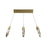 Avenue Lighting Aspen 3Lt 130" Pendant, Brass/Bubbled Crystal