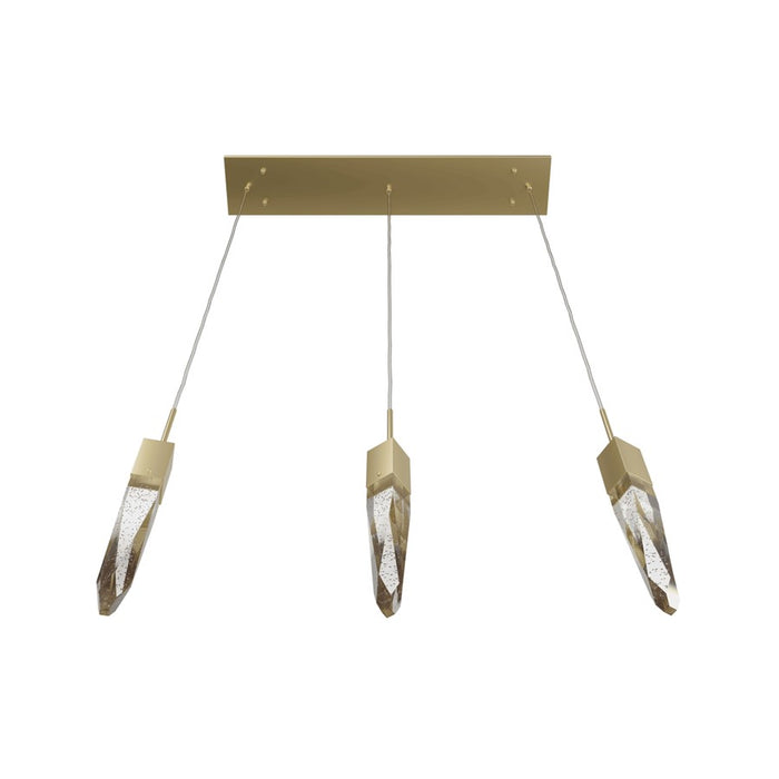 Avenue Lighting Aspen 3Lt 130" Pendant, Brass/Bubbled Crystal