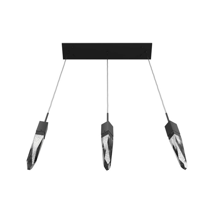 Avenue Lighting Aspen 3Lt 130" Pendant, Black/Bubbled Crystal
