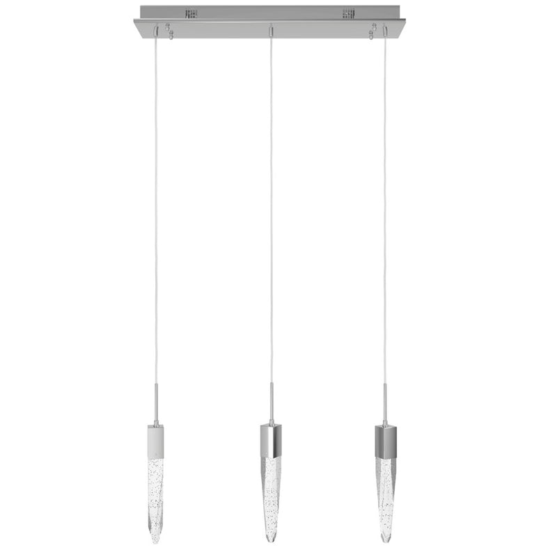 Avenue Lighting Aspen 3Lt 130" Pendant, Chrome/Bubbled Crystal - HF1900-3-AP-CH