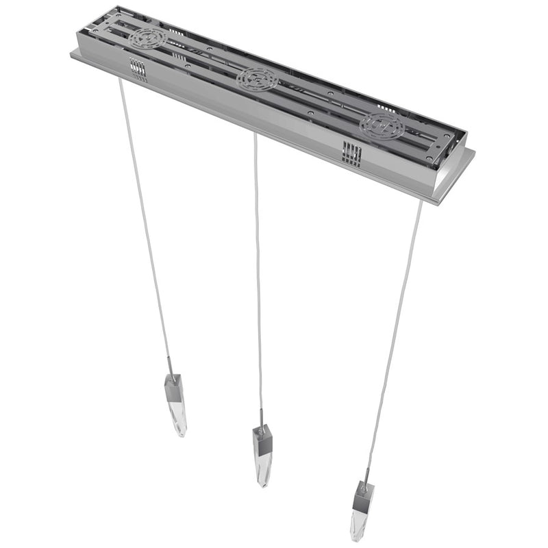 Avenue Lighting Aspen 3Lt 130" Pendant, Chrome/Clear Crystal - HF1900-3-AP-CH-C