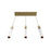 Avenue Original Glacier 3Lt 130" Pendant, Brass/Bubbled Crystal