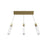 Avenue Original Glacier 3Lt 130" Pendant, Brass/Snow