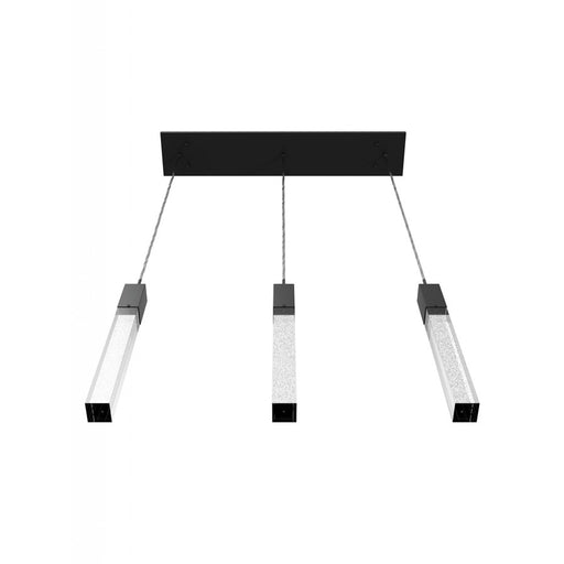 Avenue Original Glacier 3Lt 130" Pendant, Black/Bubbled Crystal