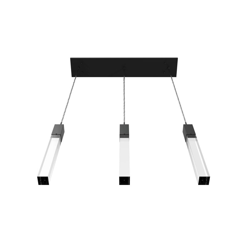 Avenue Original Glacier 3Lt 130" Pendant, Black/Clear Crystal - HF1900-3-GL-BK-C