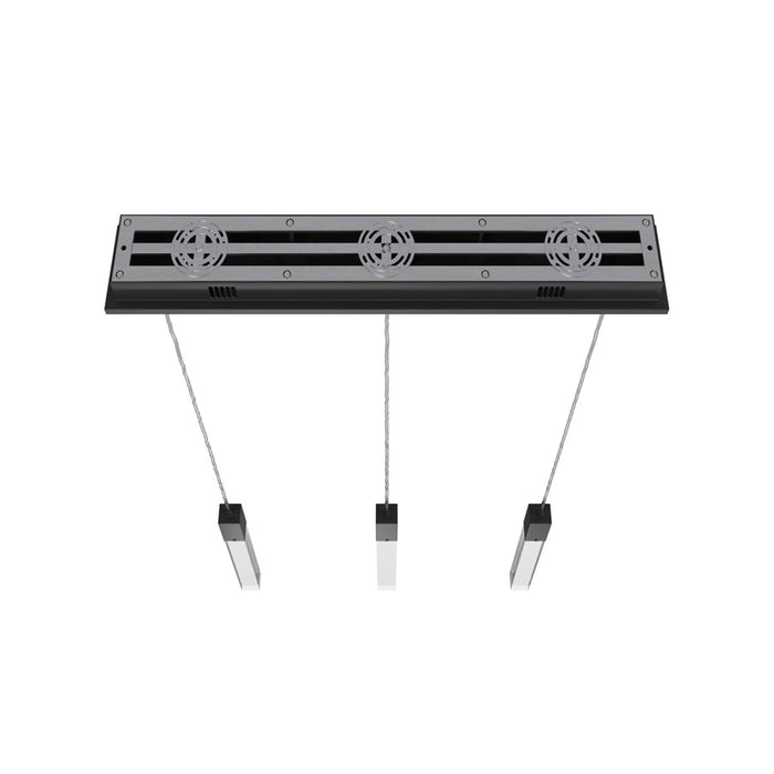 Avenue Original Glacier 3Lt 130" Pendant, Black/Clear Crystal