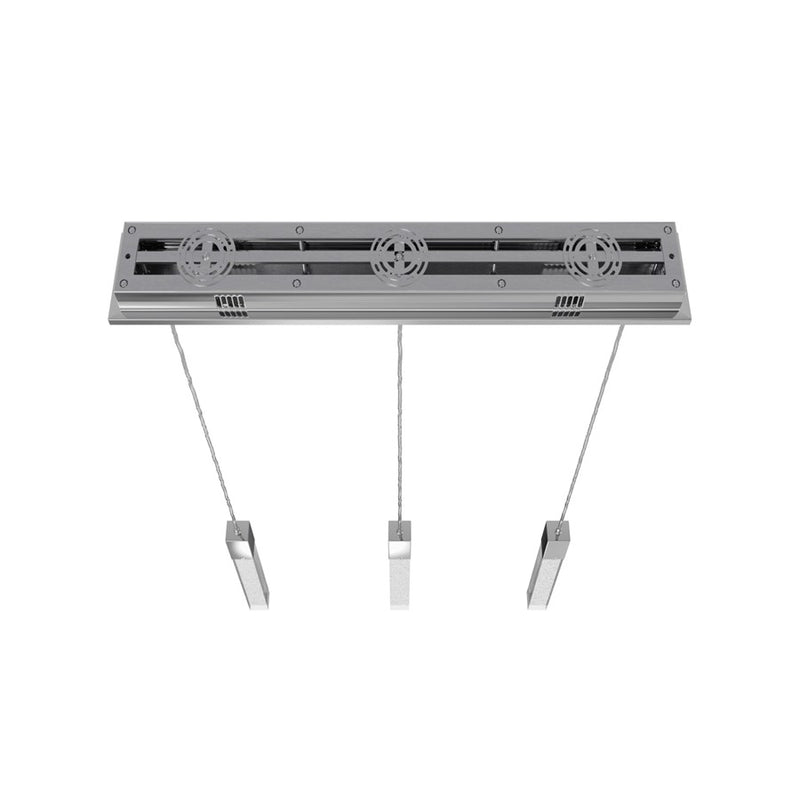 Avenue Original Glacier 3Lt 130" Pendant, Chrome/Bubble Crystal