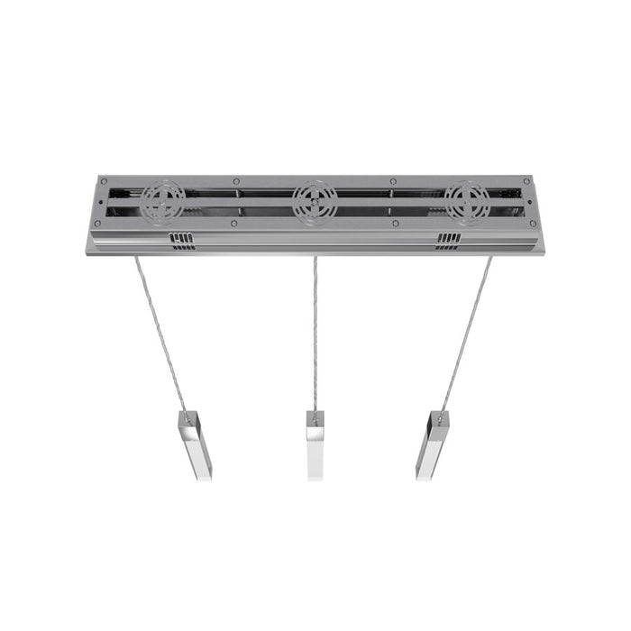 Avenue Original Glacier 3Lt 130" Pendant, Chrome/Crystal