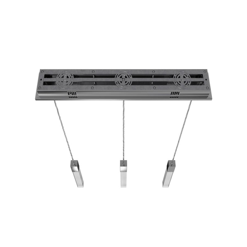 Avenue Original Glacier 3Lt 130" Pendant, Chrome/Snow - HF1900-3-GL-CH-SNW