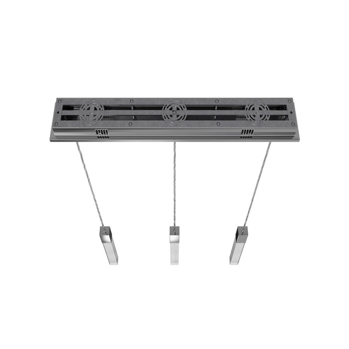 Avenue Original Glacier 3Lt 130" Pendant, Chrome/Snow