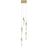 Avenue Lighting Aspen 5Lt 144" Pendant, Brass/Bubbled Crystal