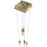 Avenue Lighting Aspen 5Lt 144" Pendant, Brass/Bubbled Crystal