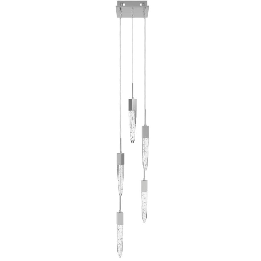 Avenue Lighting Aspen 5Lt 144" Pendant, Chrome/Bubbled Crystal - HF1900-5-AP-CH