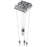 Avenue Lighting Aspen 5Lt 144" Pendant, Chrome/Bubbled Crystal