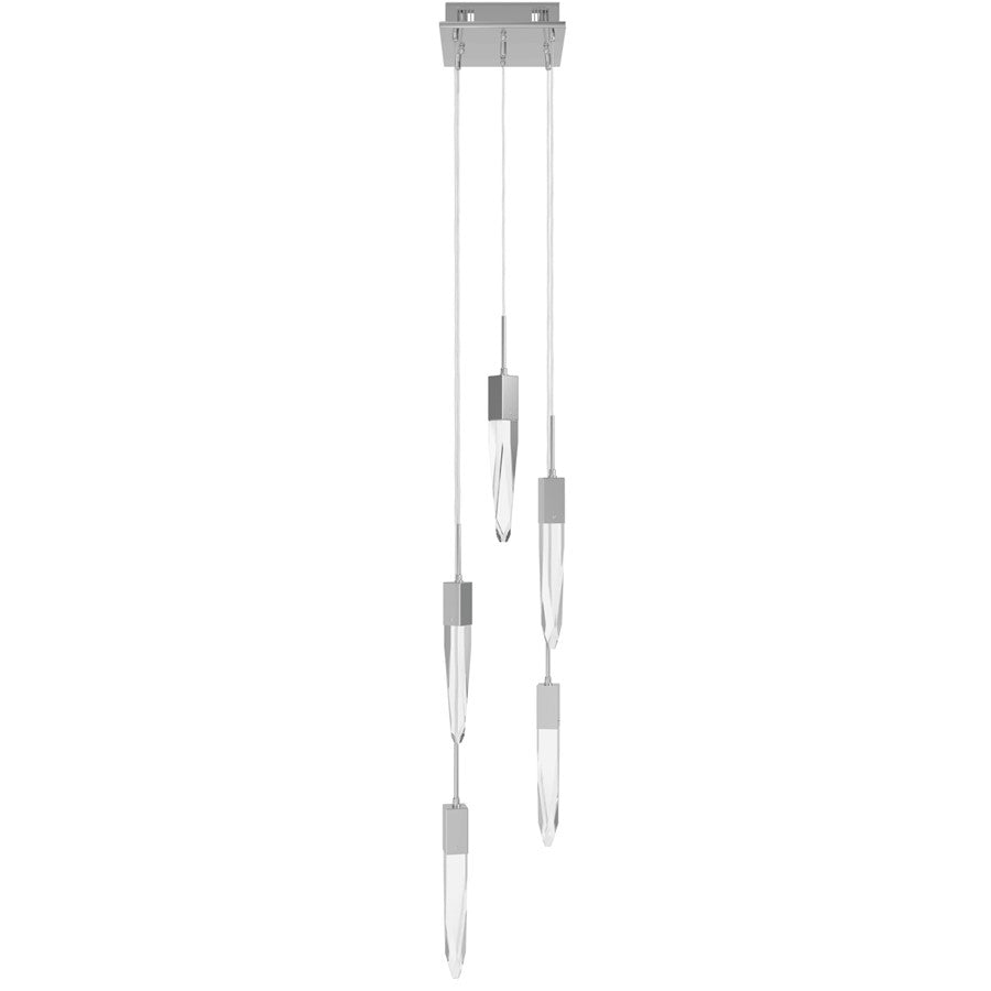 Avenue Lighting Aspen 5Lt 144" Pendant, Chrome/Clear Crystal - HF1900-5-AP-CH-C
